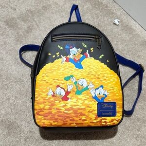 Disney Loungefly Black Backpack with DuckTales Design